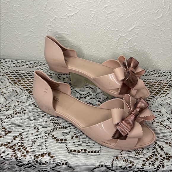 Melissa Pink Bow Flats - Picture 1 of 5